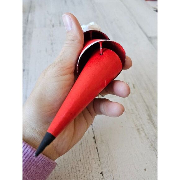 Vintage metal unique Santa ornament Xmas tree jointed - Picture 7 of 8